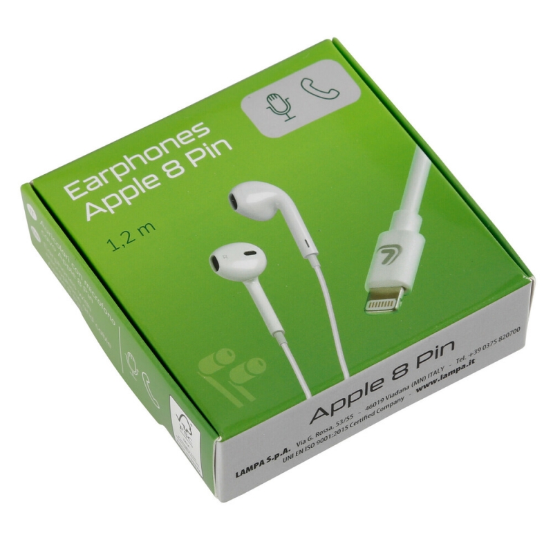 Écouteurs avec microphone et câble Apple 8 Pin - 120 cm - Blanc - Accueil