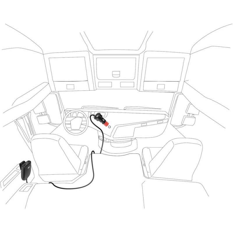 Chargeur de batterie 4 ports USB avec rallonge - Fast Charge - 7800 mA - 12/24V - Accueil