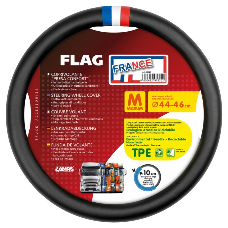 Couvre volant drapeau France en skeentex 44/46 - Accueil Couvre volant drapeau France en skeentex 44/46 - Accueil