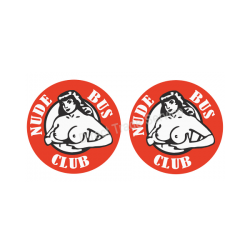 STICKER X2 NUDE BUS CLUB 7.5CM - Accessoires