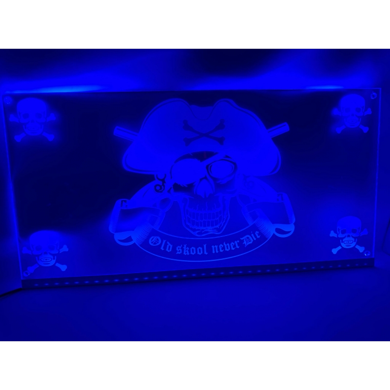 ENSEIGNE LED 60X30CM OLD SKOOL PIRATE - LED