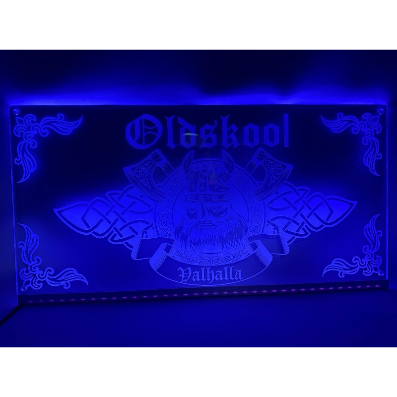 ENSEIGNE LED 60X30CM OLD SKOOL VALHALLA VIKING - Accueil