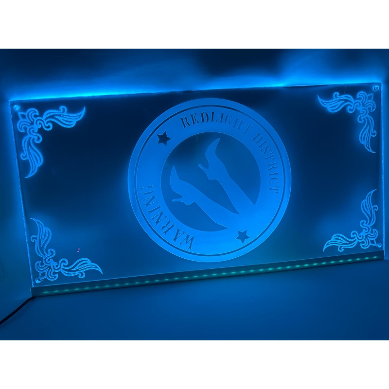 ENSEIGNE LED 60X30CM RED LIGHT DISTRICT - Enseigne lumineuse