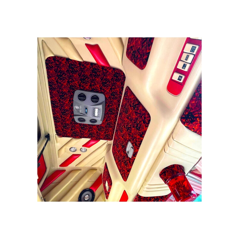 Tissus Danois au mètre Rouge - Décorations Camions