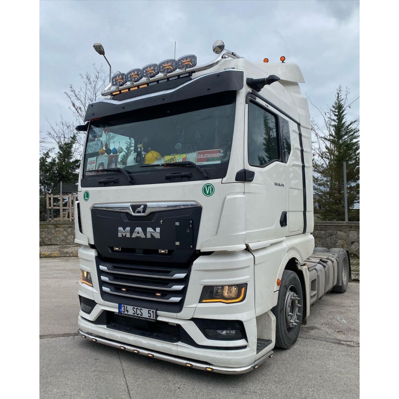 Rampe de toit court inox - MAN TGX 2021 et plus - Accueil