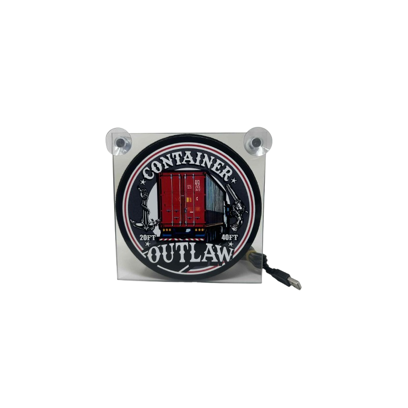 ENSEIGNE LUMINEUSE CONTENEUR ROUGE USB - Enseignes Lumineuses