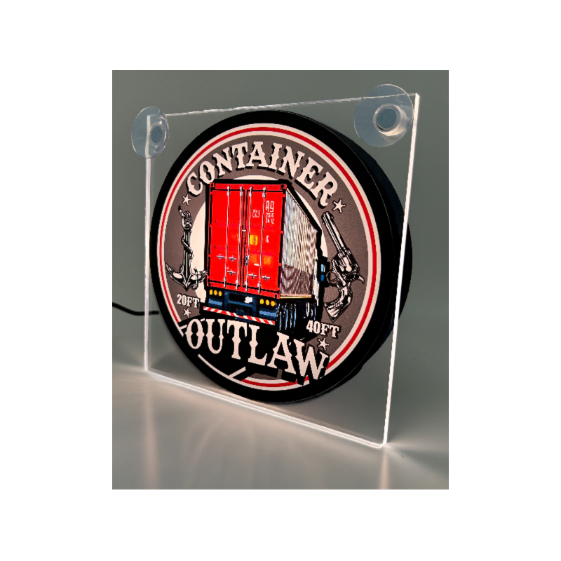 ENSEIGNE LUMINEUSE CONTENEUR ROUGE USB - Enseignes Lumineuses