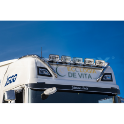 RAMPE DE TOIT - MODÈLE MOYEN - SPOILER BAS - SCANIA S NG - RAMPES INOX