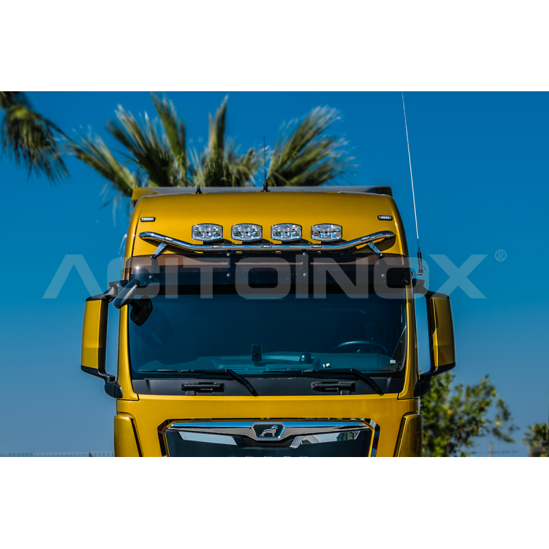 RAMPE DE TOIT - VISIÈRE PARE-SOLEIL - MAN TGX 2020 - RAMPES INOX
