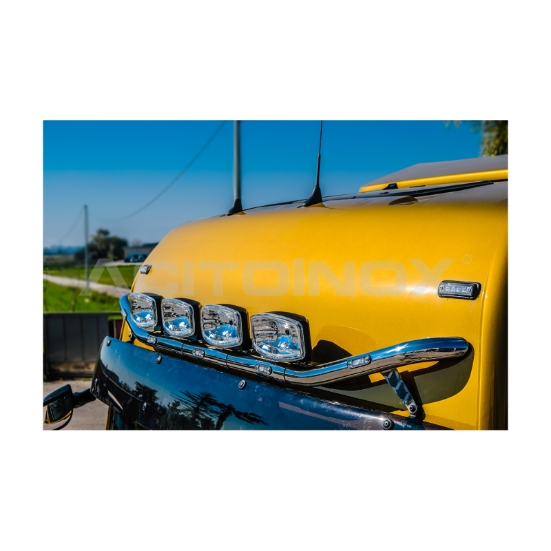 RAMPE DE TOIT - VISIÈRE PARE-SOLEIL - MAN TGX 2020 - RAMPES INOX