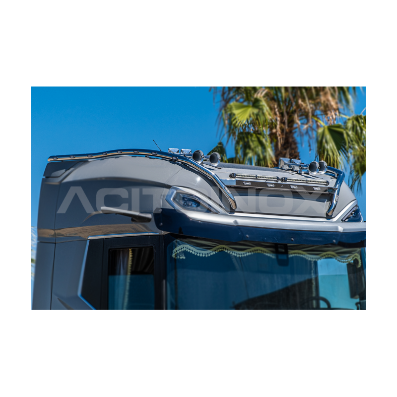 RAMPE DE TOIT - MODÈLE H SPECIAL LONG - DAF XG+ - RAMPES INOX