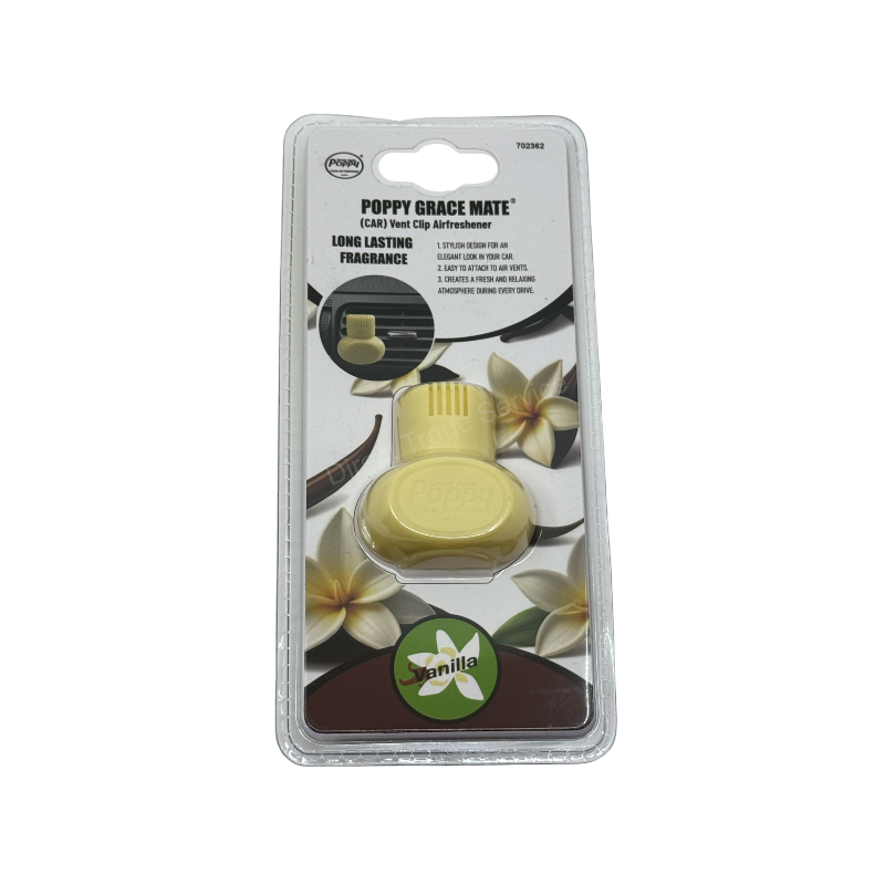 Désodorisant mini Poppy vanille – Parfum pour aération camion