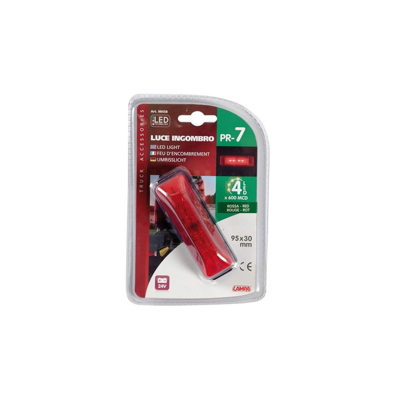 FEU D'ENCOMBREMENT 4LED ROUGE - Feux